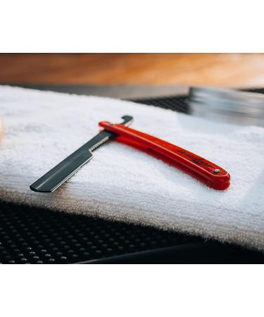 Crispy Linez Barber Turkish Razor - Professional Straight Razor (Red & Black) - Buy Online on GoSupps.com