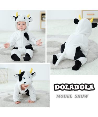 Doladola Baby Hooded Cow Romper | Newborn Loungewear 12-18 Months - Buy Online on GoSupps.com
