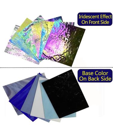 PALJOLLY 6 Sheets Large Iridescent Stained Glass Variety Pack - 6'' x 7 1/2'' Rainbow Colors for Glass Crafts & Projects - Buy Online on GoSupps.com