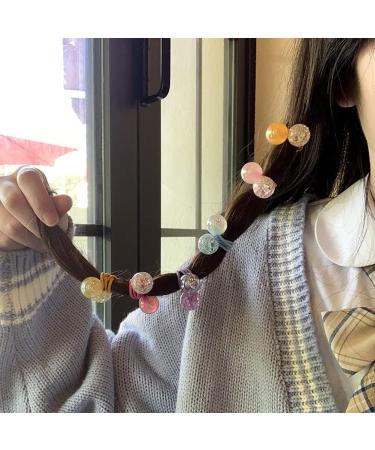 3 Pairs Colorful Ball Hair Ties Double Ball Hair Bands Bling Bubble Ponytail Holder Glitter Elastic Hair Ropes Hair Accessories for Teens Girls Kids - Buy Online on GoSupps.com