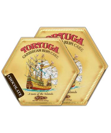 Tortuga Caribbean Chocolate Rum Cake 16-Ounce Box - Pack of 2