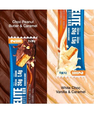 Dymatize Elite Layer Bar Peanut Butter & Caramel 18x(2x30g) - Barre hyperprot in e et peu sucr e - Buy Online on GoSupps.com