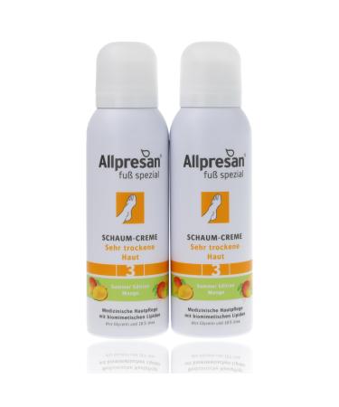 Allpresan Allpresan Foaming Foot Cream - Mango Scent - For very dry skin - For daily care of very dry feet - 2 x 125 ml