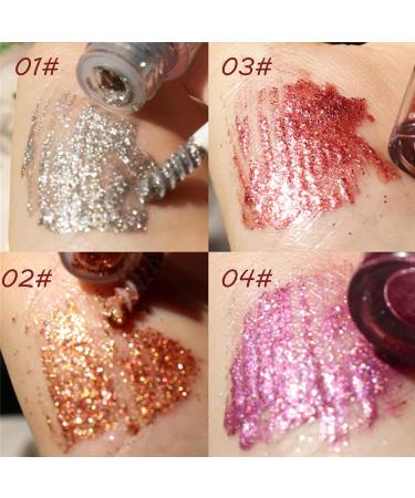 Glitter Mascara Topper Colored Mascara Waterproof Mascara Smudge-Proof Quick-Drying Glitter Eyelash Cream Curling Long Lasting Eyelashes for Women Girls (03# & 04#) - Buy Online on GoSupps.com