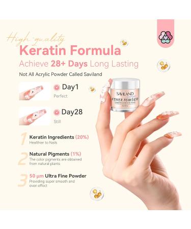 Saviland Acrylic Powder Set - Professional 10 Colors for Nail Extension & 3D Nail Art - Quick Dry Ultra Fine Acrylic Powder - Salon Quality Clear/Nudes/Pink 10G - Buy Online on GoSupps.com