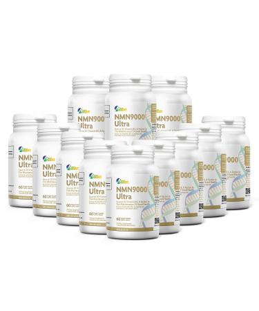 ALLBE NMN 9000 Ultra Capsules 12 Packs of 60 Nicotinamide Mononucleotide 150 mg Servings NAD+ Booster Supplement for Cellular Energy Metabolism Immunity and Healthy Aging (1 Pack x 60 Capsules) 60 count (Pack of 12)