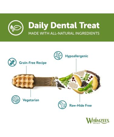 WHIMZEES Wellness Toothbrush Dog Chews for Medium Breeds - 30 Piece Month Box - Buy Online on GoSupps.com