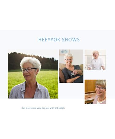 HEEYYOK Stylish Cat-Eye Reading Glasses for Women - Comfort Spring Hinges Clear Lens +1.50 5 Mixed Colors | Trendy Eyewear International Shipping - Buy Online on GoSupps.com