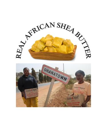 Unrefined African Shea Butter 2 lb - 100% Natural Grade A Yellow Moisturizing for Body Hair & Face Ideal for Dry Skin Imported from Ghana - Buy Online on GoSupps.com