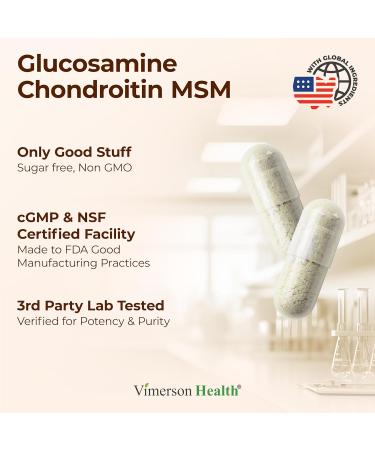 Glucosamine Chondroitin MSM Supplement 3-in-1 Joint Supplements for Men and Women w/Glucosamine Sulfate 1500mg Chondroitin Sulfate 1200mg & MSM 2000mg for Joint Health FSA Eligible 150 Caps Glucosamine Ultra Support - Buy Online on GoSupps.com