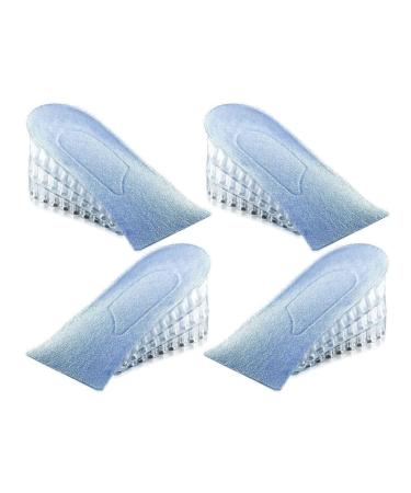Multilayer Silicone Height Increase Insoles Transparent Shock Absorbing Shoe Elevator for Confidence Boost (5cm 2 Pairs)