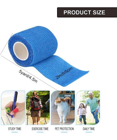 Anampion Self-Adhering Bandage - 12 Rolls (5cm x 4.5m) | Non-Woven Adhesive for Humans & Animals | Flexible Light Pink Bandage for Sports & Swelling - Buy Online on GoSupps.com