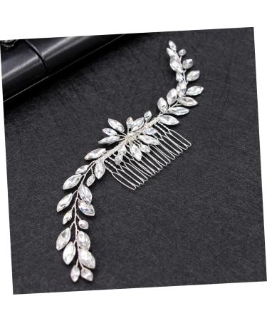 Housoutil Wedding Hair Barrette Rhinestone Headpiece Wedding Hair Clip Bridal Headpiece Bride Hair Clip Leaf Hair Pin Rhinestone Hair Accessories Hair Barrettes Miss Horse Eye Comb - Buy Online on GoSupps.com