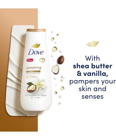 Dove Pampering Body Wash for renewed healthy-looking skin Shea Butter & Vanilla leaves skin soft 325ML Pack of 4 Shea Butter Vanilla 325 ml (Pack of 4) - Buy Online on GoSupps.com