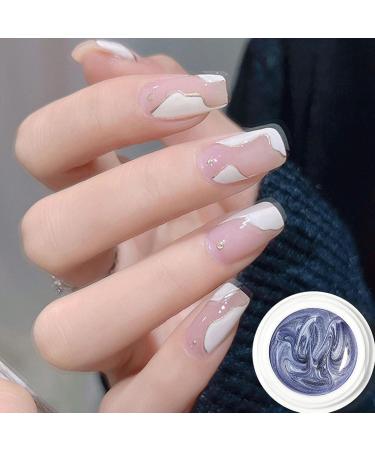 MetallicPainting Gel Nails Gold Silver Gel Nail Polish MetallicMirror MetallicGel Nail Polish Metal Painting Gel Silver Gel For Nails Soak Off UV/LED Salon Purple - Buy Online on GoSupps.com