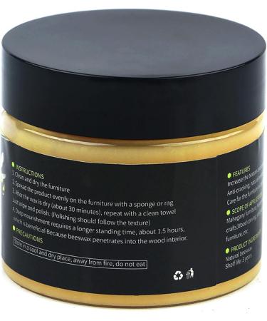 Beeswax Furniture Polish & Conditioner - Wood Care Wax Furniture Polish Wax for Wood Furniture Care to Protect and Care 80g - Buy Online on GoSupps.com
