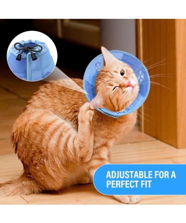 Lufeis Adjustable Cat Cone Collar for Recovery - Soft Elizabethan Collar for Cats & Puppies - Prevent Biting & Licking - Size Medium - Buy Online on GoSupps.com