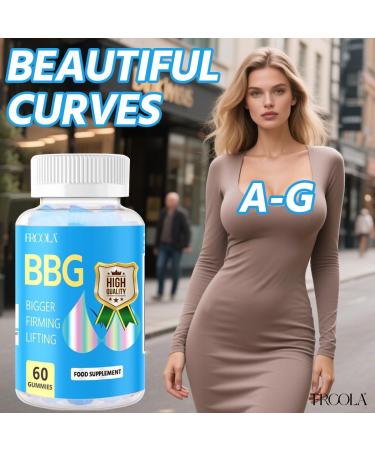 Frcola BBG Gummies Breast Enhancement with Maca Root G-Curve Herbal Extract Proprietary Blend Feminine Health Supplement Blueberry Flavor 60 Gummies - Buy Online on GoSupps.com