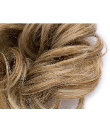 Women Messy Hair Scrunchy Scrunchie Bun Up Do Hair Piece Hair Ribbon Ponytail Hair Extensions Wavy Messy Sandy Blonde to Bleach Blonde - Buy Online on GoSupps.com