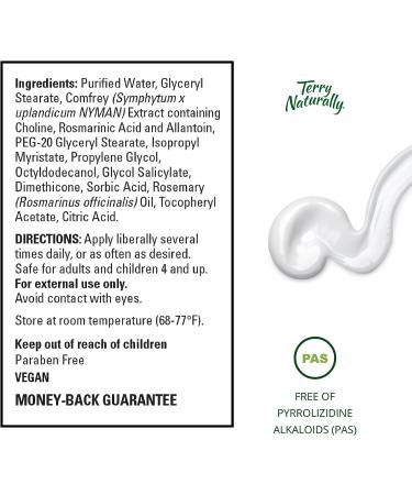 Terry Naturally Traumaplant Comfrey Cream 3.53 oz - Non-Staining Botanical Formula Free of PAs & Parabens - External Use Only - Buy Online on GoSupps.com