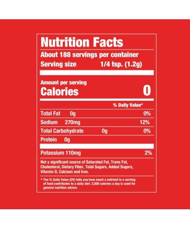 Sel assaisonn Lawry's 25 % moins de sodium (1) 8 OZ Bouteille - Buy Online on GoSupps.com