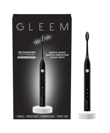 Gleem Rechargeable Electric Toothbrush  Midnight Black Midnight 4 Piece Set