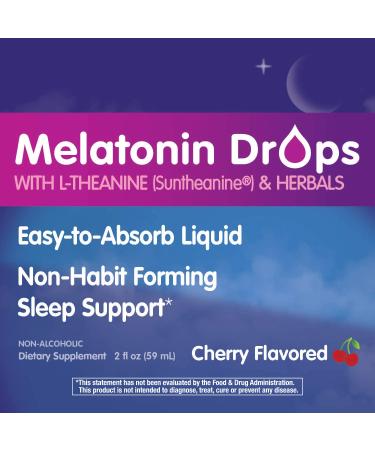 Nature's Way Sleep Tonight Melatonin Drops - L-Theanine & Herbal Cherry 2 fl oz - Buy Online on GoSupps.com