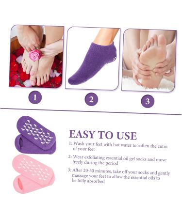 FOMIYES 4 Pairs Gel Socks Salon Foot Covers Moisturizing Socks Foot Masks My Cart Items Moisturizing Foot Socks Foot Caring Masks Household Foot Care Products Feet Nursing Socks - Buy Online on GoSupps.com