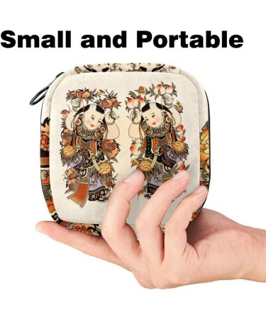 Stylish Menstruation Pad Bag with Zipper | Women's Tampon & Napkin Bag | Perfect for Girls | Chinese New Year Fuwa Design - Buy Online on GoSupps.com
