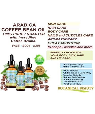 Botanical Beauty ARABICA COFFEE BEAN OIL Brazilian 100% Pure Roasted Premium Quality for Face Skin Hair Lip Nails. Anti - Aging Face Oil 0.33 Fl Oz - 10 ml - Buy Online on GoSupps.com