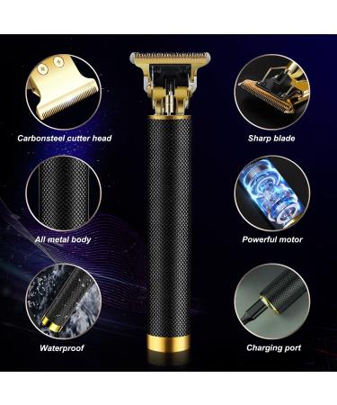 Professional Hair Clippers for Men - T Blade Trimmer, Zero Gap Design - Cordless Rechargeable Beard Trimmer and Hair Cutting Kit with Guide Combs - Pure Textured Black - Buy Online on GoSupps.com