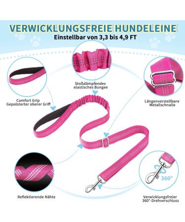 Eyein No-Pull Dog Harness & Leash - Reflective Adjustable Soft Padded Dishes for Puppies Small & Large Dogs Cats - Rose Red XS - Buy Online on GoSupps.com