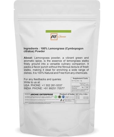 100% Natural Lemongrass Powder - Flavoring for Tea & Cosmetics - 227g (0.5 lbs) | Premium Quality - Buy Online on GoSupps.com