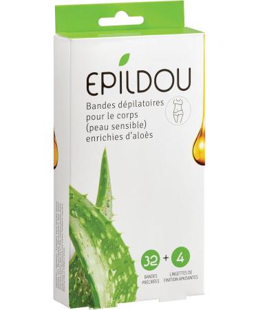 Epildou - Softepil lot de 32 bandes d pilatoires pour le corps (peau sensible) enrichies d'alo s avec 4 lingettes de finition apaisantes fabriqu en Espagne - Buy Online on GoSupps.com