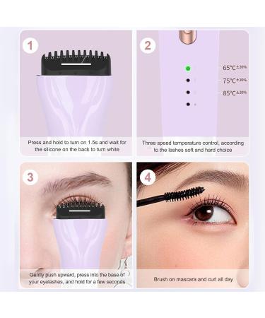 360 Degrees Push Heated Eyelash Curler with 3 Temperature Gears Long Lasting Curling Portable Size Brush Included for Beautiful Curled Lashes (Sonewept5zc8s6r-12) - Buy Online on GoSupps.com