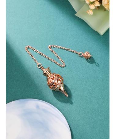 Crystears Rose Gold Copper Filigree Pendulum - Spiritual Jewelry for Divination & Reiki Healing - Buy Online on GoSupps.com