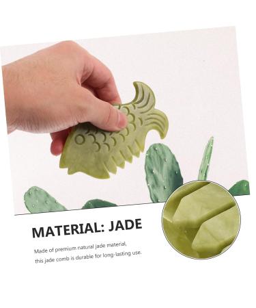 Magiclulu Jade Comb Set - 2 Pieces for Hair & Scalp Massage | Portable Gua Sha Tools for Skin & Head Relief - Buy Online on GoSupps.com