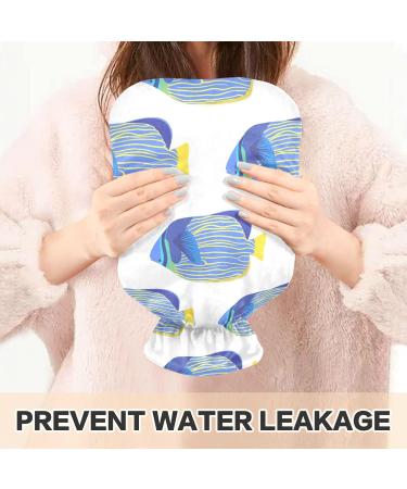 Hot Water Bottle with Cover - Fish Design 2L Warm Water Bag for Pain Relief - Ideal for Adults & Women - Buy Online on GoSupps.com