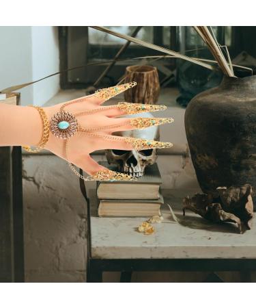 Didiseaon 2Pcs Practical Fashion More Comfortable Cozie Dance Shows Fingernail Tip Claw Rings Nail Bracelet Women Belly Nail Fingernail Claws Claw Fingers Cosplay Halloween Jewelry Paw - Buy Online on GoSupps.com