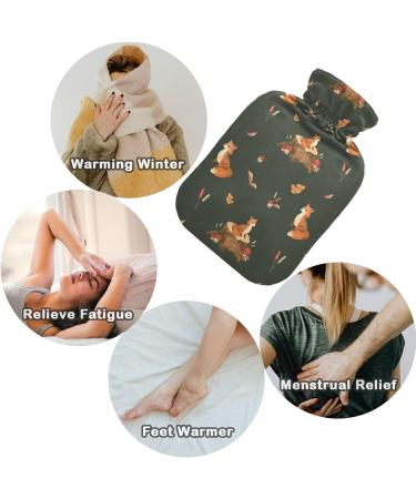 Naanle Autumn Fox Hot Water Bottle | 1L Transparent Warm Water Bottle for Pain Relief & Cold Therapy | Perfect Bed Hand & Feet Warmer - Buy Online on GoSupps.com