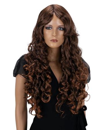 CAISHA Chocolate Brown Wig - Mardi Gras Cosplay Party Long Hair - PP9 #3T30 - Buy Online on GoSupps.com