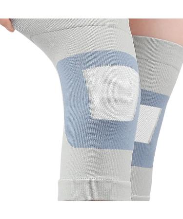 Fabater Knee Sleeve - Non-Slip Compression Support | Breathable Light Gray Fitness Gear (M) - International Shipping Available - Buy Online on GoSupps.com