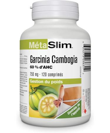 Webber Naturals MetaSlim Garcinia Cambogia Tablet 750 mg 120 Count - Buy Online on GoSupps.com