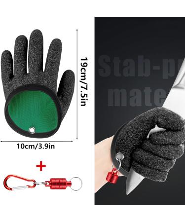 Czlinodumx Waterproof Fishing Gloves | Anti-Cut & Magnetic Lock Hunting Gloves for Safe Pike & Catfish Handling (Left Hand) - Buy Online on GoSupps.com