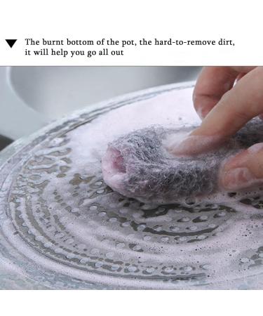 Steel Wool Scrubber Sponge - 10 Scrubbing Pads - Household Cleaning Sponges Pre-Soaped Pads for Cleaning Dishes Pots Pans Grills and Sinks - Buy Online on GoSupps.com