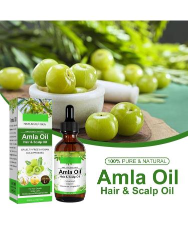 Amla Oil - Amla Hair Oil - Indian Amla Oil for Hair & Skincare - 100% Natural - Amla Oil for Natural Beautiful Long Soft & Strong Hair - Indian Hair Oil for Skin and Face (1) - Buy Online on GoSupps.com