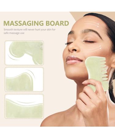 SUPVOX 1pc Gua Sha Facial Massage Tool - Jade Scraping Plate for Face & Scalp - Chinese Massage Comb - 9.0x5.5cm - Buy Online on GoSupps.com