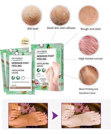 Joyeee Foot Peel Mask for Hard Skin 4 Pairs Exfoliating Foot Peeling Mask Foot Peel Socks for Removes Calluses and Hard Skin Foot Care For Men and Women B#4 Pairs - Buy Online on GoSupps.com