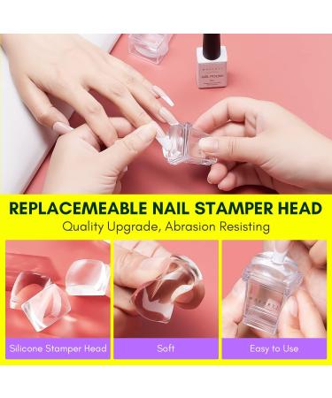 Makartt 12pcs Clear Silicone Nail Stamping Kit for French Manicure - Buy Online on GoSupps.com
