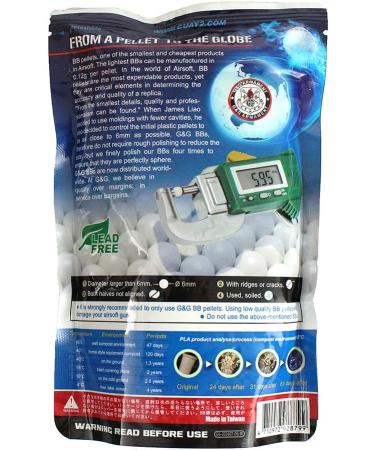 G&G 2 000 Softair Bio Precision BBs 6mm 0.33g - Light Grey | Buy Airsoft BBs Internationally - Buy Online on GoSupps.com